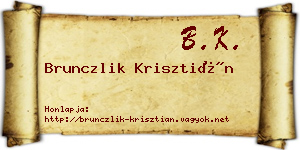 Brunczlik Krisztián névjegykártya