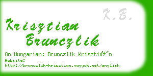 krisztian brunczlik business card